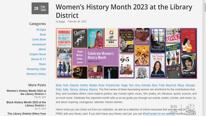 Celebrate Women's History Month at the Library District 